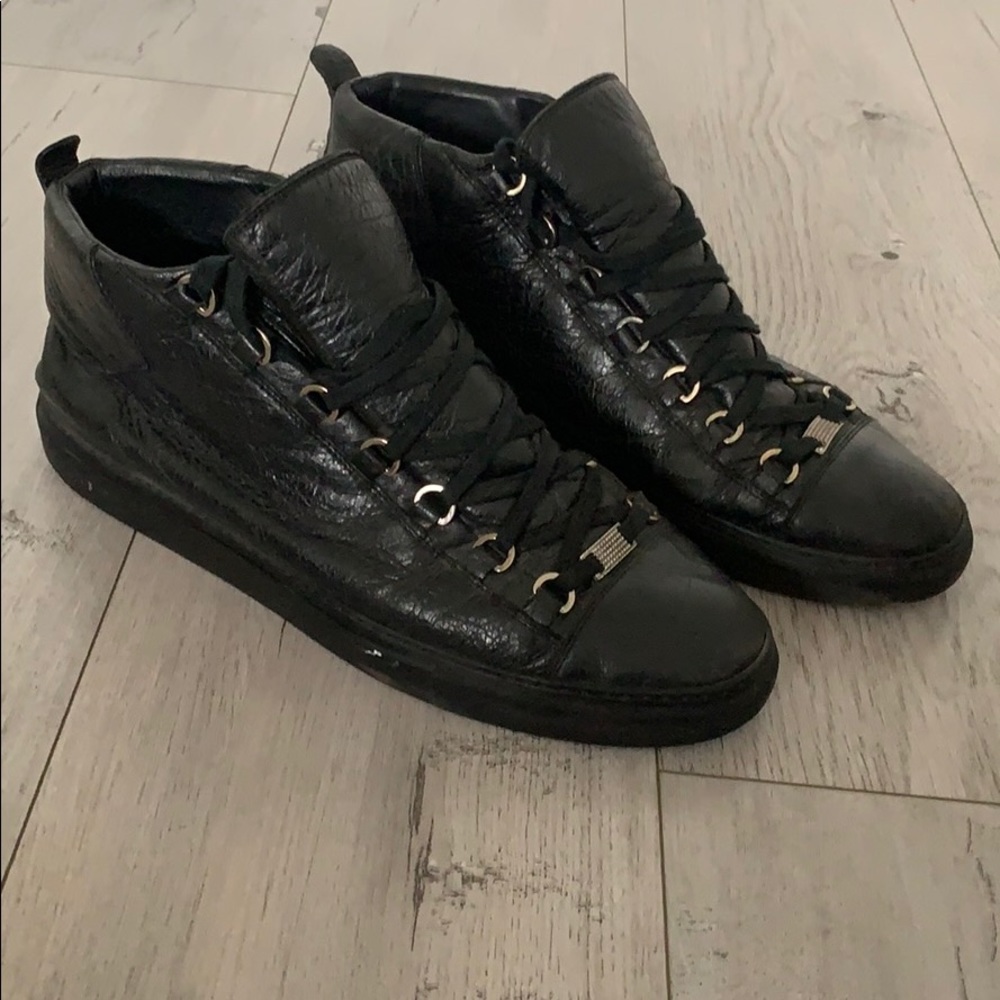 Men’s Balenciaga Black All Arena High Top Sneaker